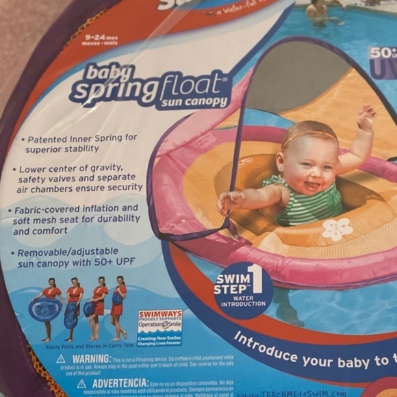 Swim Ways Infant Floatie With Sun Canopy - Picture 9 of 9